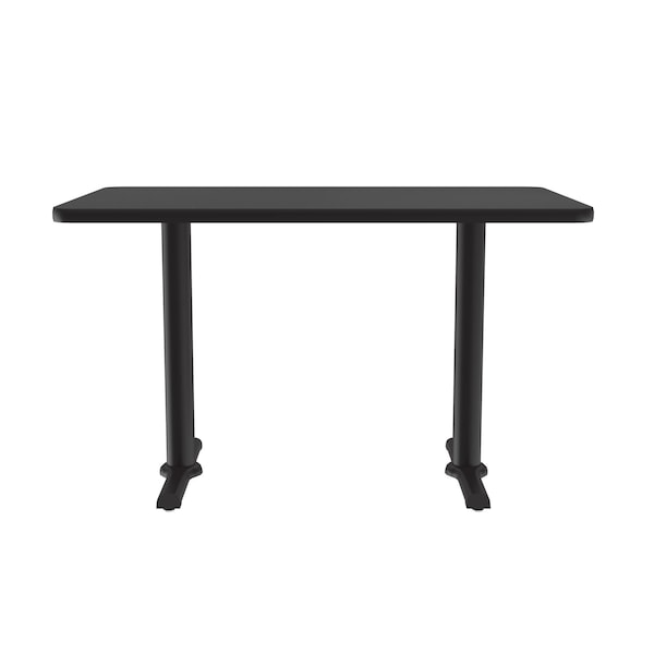 Correll Rectangle Cafe Bistro and Breakroom Pedestal Table, 30" W, 48" L, 29" H, High Pressure Laminate Top - BTT3048-07