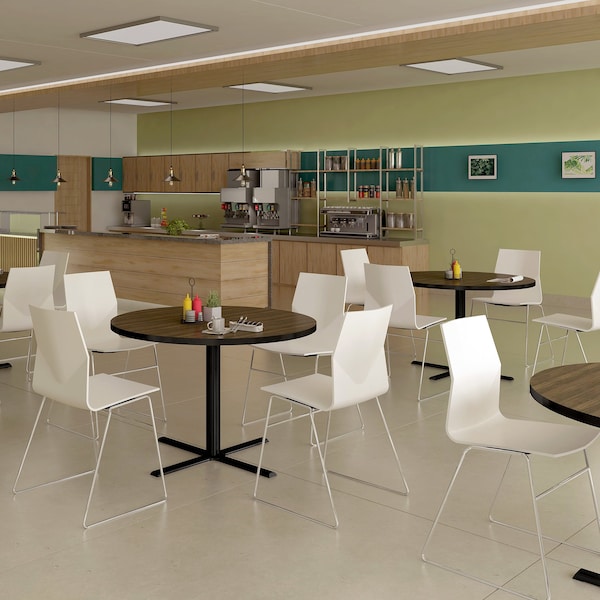 Correll Rectangle Cafe Bistro and Breakroom Pedestal Table, 30" W, 42" L, 29" H, High Pressure Laminate Top - BCT3042-15
