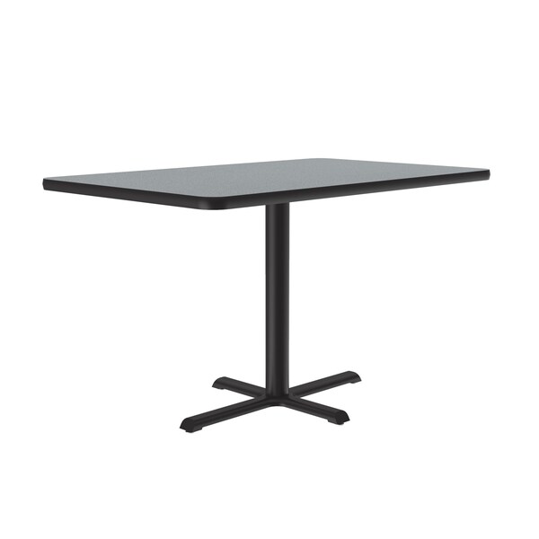 Correll Rectangle Cafe Bistro and Breakroom Pedestal Table, 30" W, 42" L, 29" H, High Pressure Laminate Top - BCT3042-15