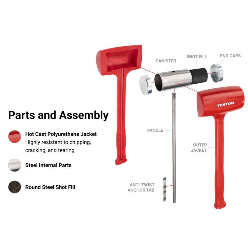 TEKTON Dead Blow Hammer Set, 7-Piece (13,21,26,39,45,53,88 oz.) - HDB93003