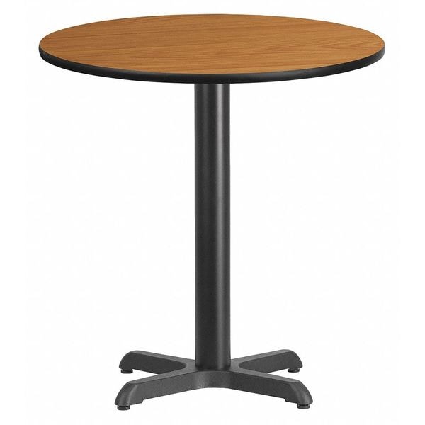 Flash Furniture Round Natural Laminate Table, 24" W, 24" L, 31.125" H, Laminate Top, Wood Grain - XU-RD-24-NATTB-T2222-GG