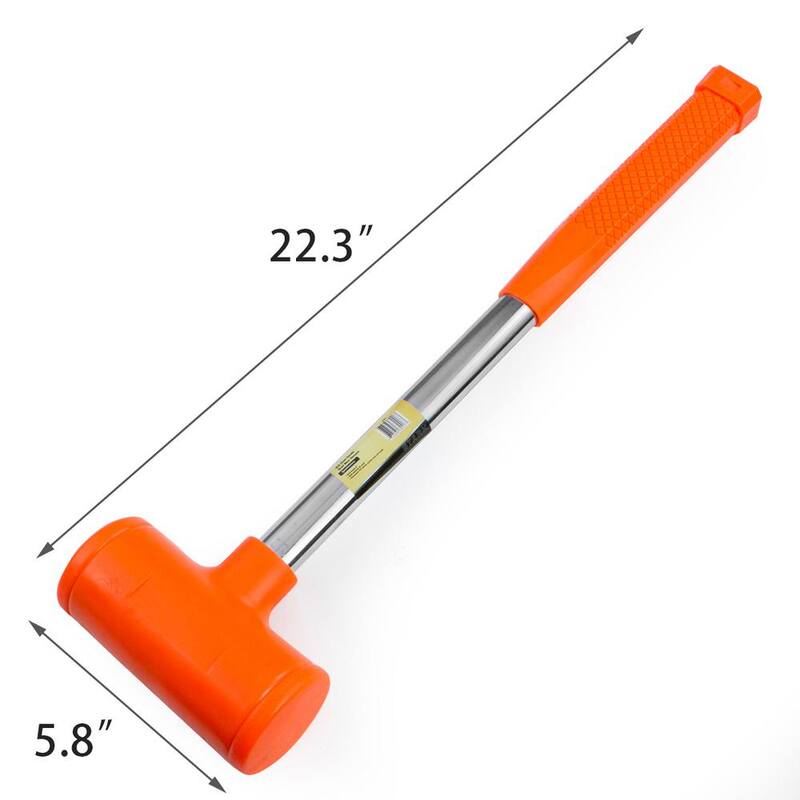 Stark 20 in. 96 oz. 6 lbs. Dead Blow Shock Absorbing Hammer with Steel Handle - 15154-H1