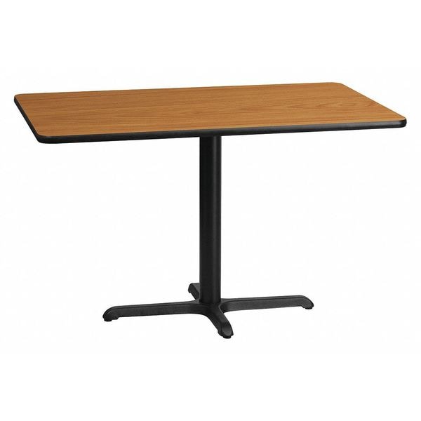 Flash Furniture Rectangle Natural Laminate Table, 30" W, 48" L, 31.125" H, Laminate Top, Wood Grain - XU-NATTB-3048-T2230-GG
