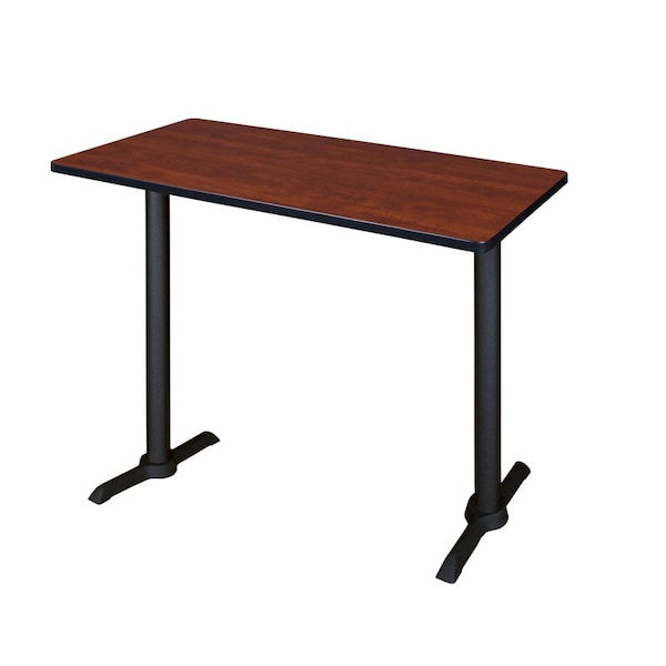 Cain Rectangle Cain Cafe Training Table, 48 W, 24 L, 42 H, Wood|Metal Top, Cherry - MCTRCT4824CH