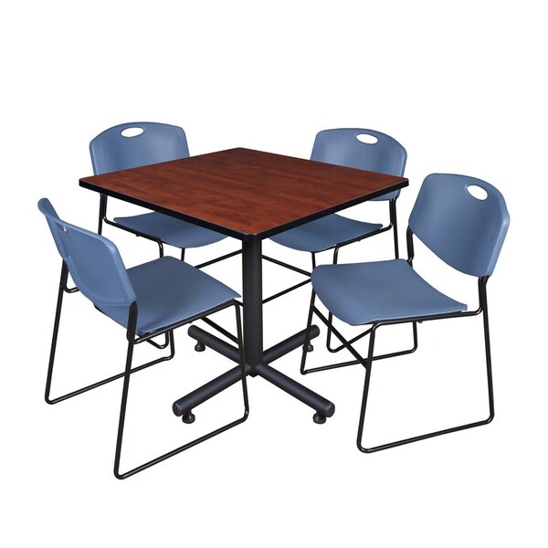 Kobe Square Tables > Breakroom Tables > Kobe Square Table & Chair Sets, Wood|Metal|Polypropylene Top - TKB3636CH44BE