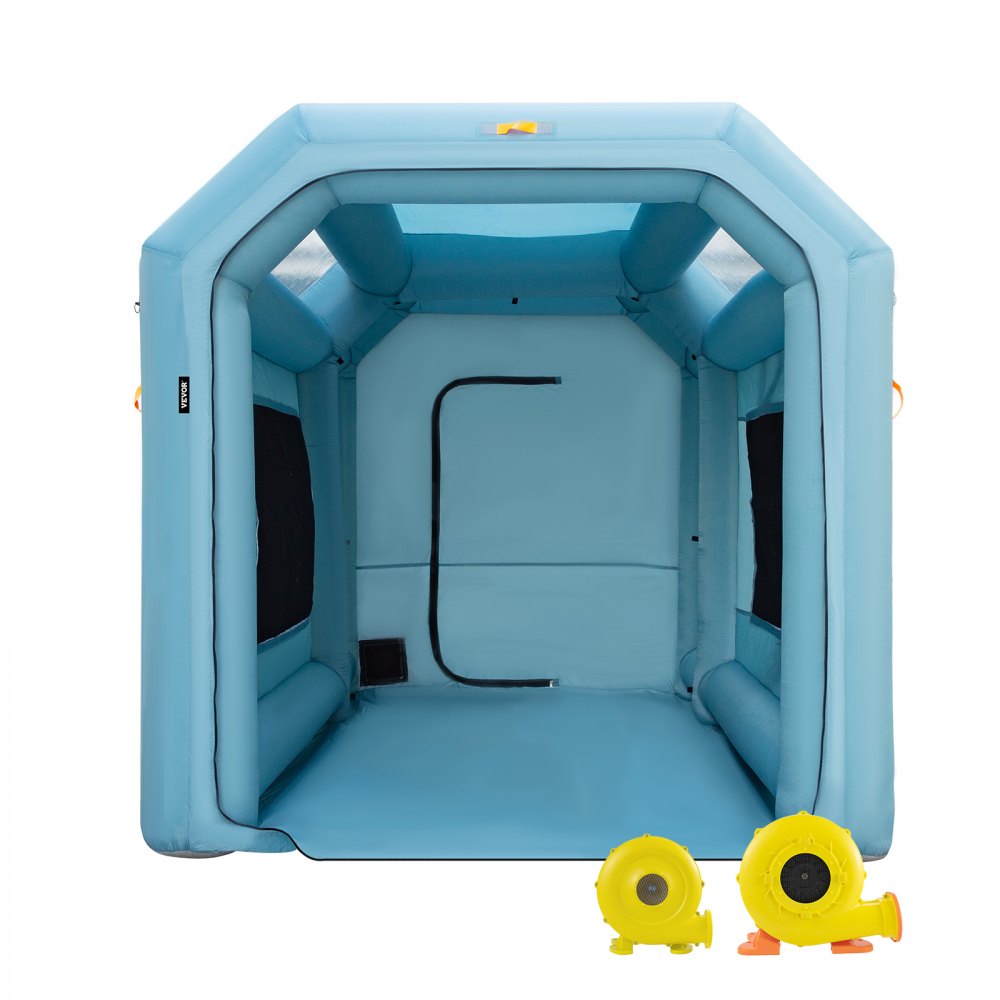 VEVOR Portable Inflatable Paint Booth, 13 x 8 x 8ft Inflatable Spray Booth, Car Paint Tent w/Air Filter System & 2 Blowers, Upgraded Blow Up Spray Booth Tent, Auto Paint Workstation Motorcycle Garage - CQZPNJB4M110VZ8LMV1