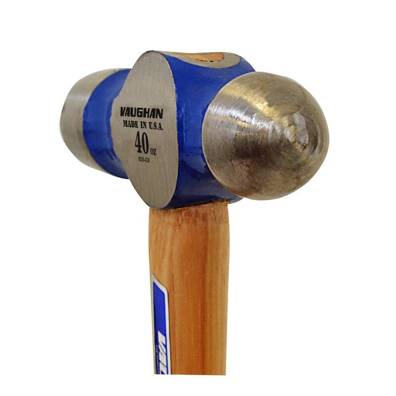 Vaughan 40 oz. Steel Ball Pein Hammer with 15 in. Hardwood Handle - TC640