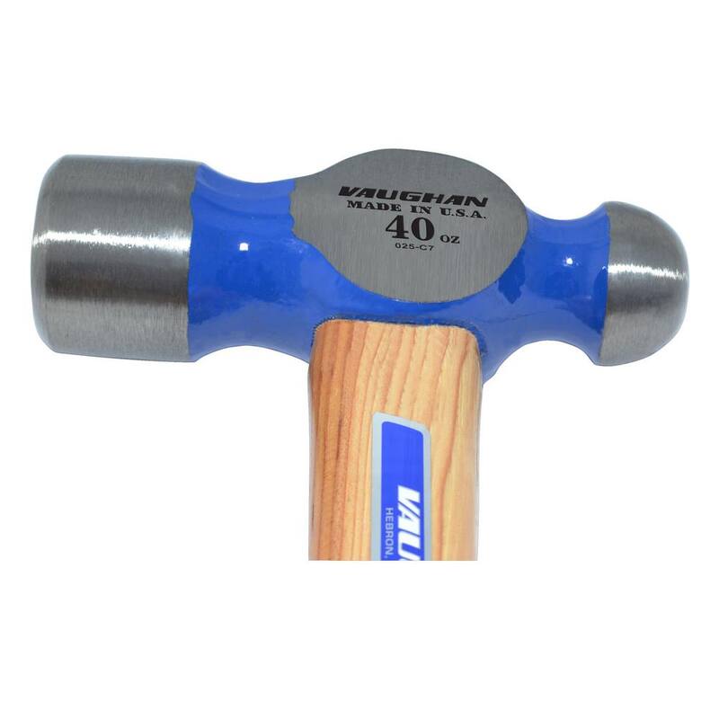 Vaughan 40 oz. Steel Ball Pein Hammer with 15 in. Hardwood Handle - TC640