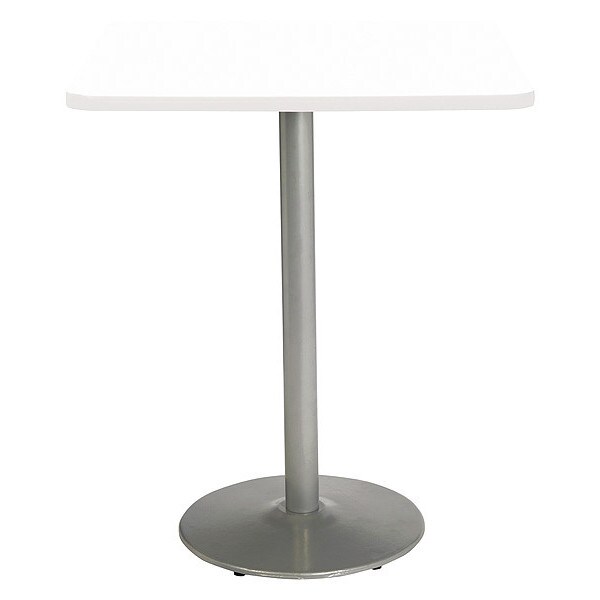 Kfi Square 42 W, 42 L, 42 H, HPL Top, Designer White - T42SQ-B1922-SL-D354-38