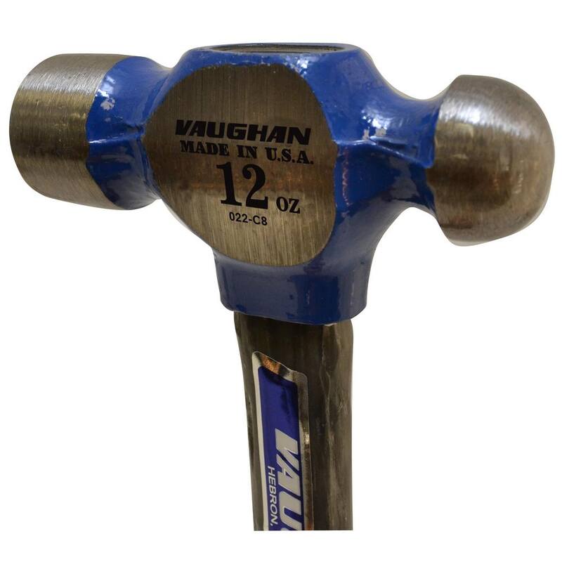 Vaughan 12 oz. Steel Ball Pein Hammer with 13 in. Fiberglass Handle - FS2012