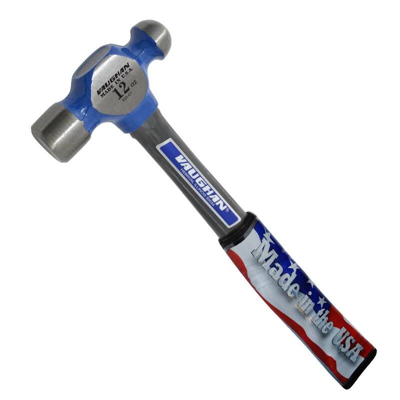 Vaughan 12 oz. Steel Ball Pein Hammer with 13 in. Fiberglass Handle - FS2012