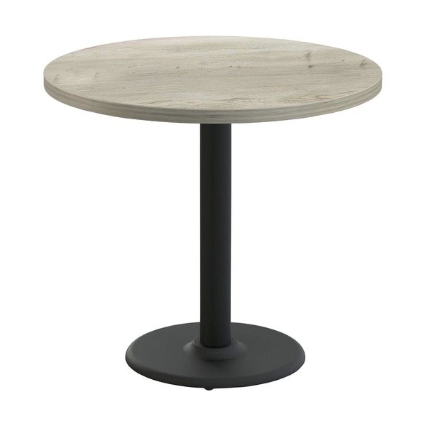 Special-T Table, Round, 42in Dia x 29in, Black Base/Aged Driftwood Top - SCTCANT242BAD