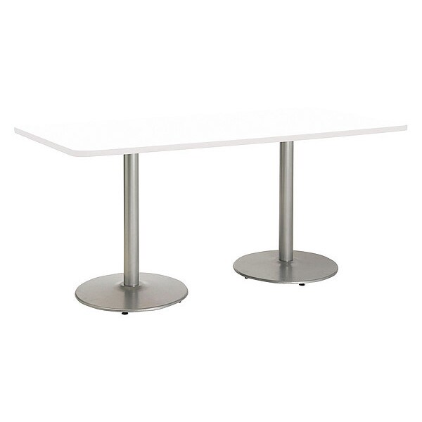 Kfi Rectangle 96 W, 42 L, 36 H, High Pressure Laminate Top, Designer White - T4296-B1922-SL-D354-31