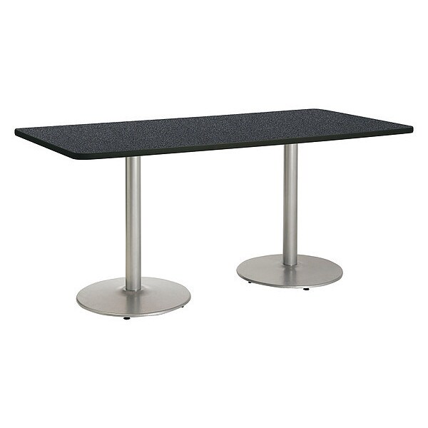 Kfi Rectangle 96 W, 42 L, 36 H, High Pressure Laminate Top, Graphite - T4296-B1922-SL-GRN-31