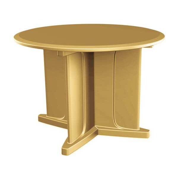 Cortech Circle Table, 48 in W, 48 in L, 29 in H, Polyethylene Top, Sand - 66751SD
