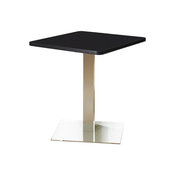 Safco Safco Bistro Series 30" Square Dining Height Restaurant Table W/Stainless Steel Base, Black - CA30SLSTANT