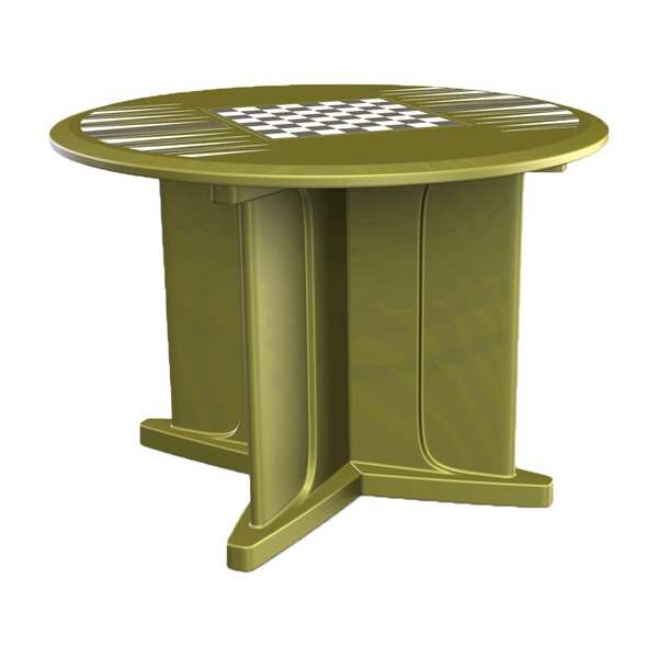 Cortech Circle Table, 48 in W, 48 in L, 29 in H, Polyethylene Top, Sand - 66751SDGT
