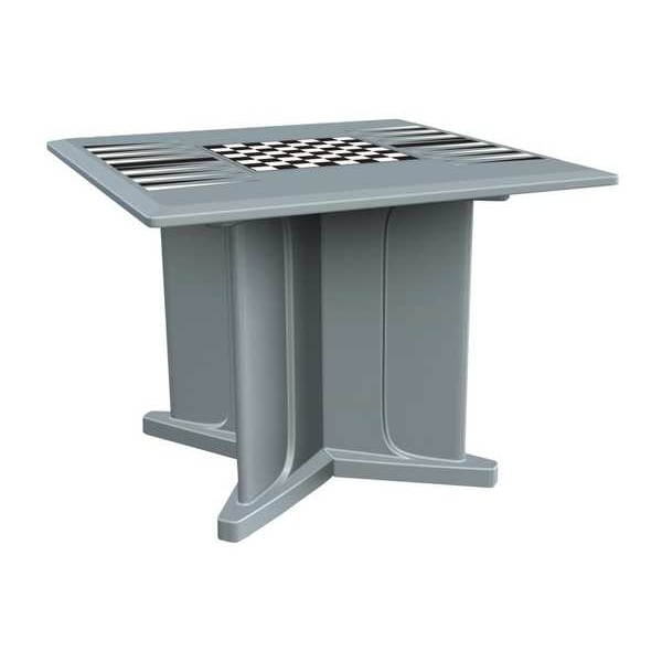 Cortech Square Table, 42 in W, 42 in L, 29 in H, Polyethylene Top, Gray - 66750GYGT