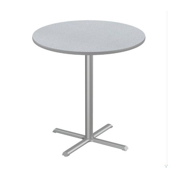 Correll Round Cafe Table, 24 in W, 24 in L, 42 in H, Particleboard Top, Gray Granite - SXB24R-15-98-13