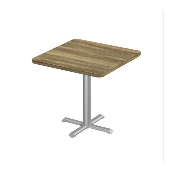 Correll Square Cafe Table, 24 in W, 24 in L, 29 in H, Particleboard Top, Colonial Hickory - SXT24S-53-98-53