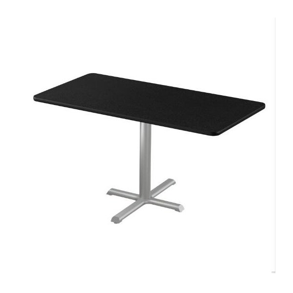 Correll Rectangle Cafe Table, 42 in W, 30 in L, 29 in H, Particleboard Top, Black Granite - SCT3042-07-98-09