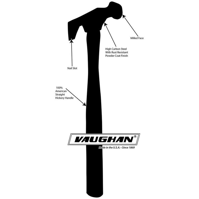 Vaughan 12 oz. Steel Drywall Hammer with 15 in. Hardwood Handle - WB