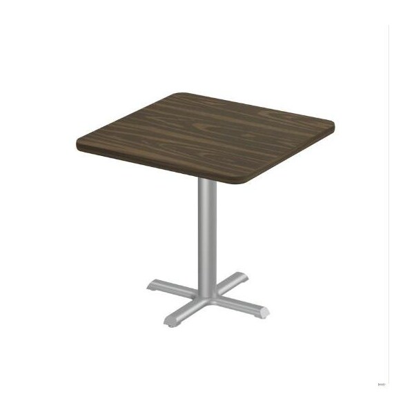 Correll Square Cafe Table, 36 in W, 36 in L, 29 in H, Particleboard Top, Walnut - SXT36S-01-98-01