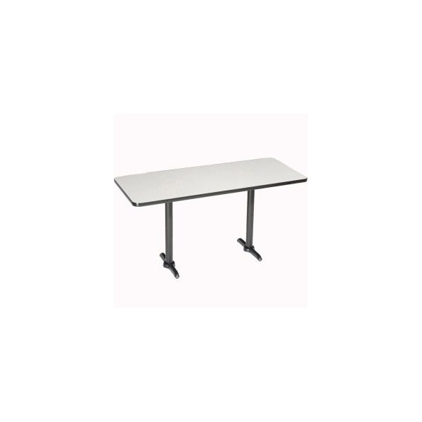 National Public Seating Interion Bar Height Breakroom Table, 72"L x 36"W x 42"H, Gray - 695848GY