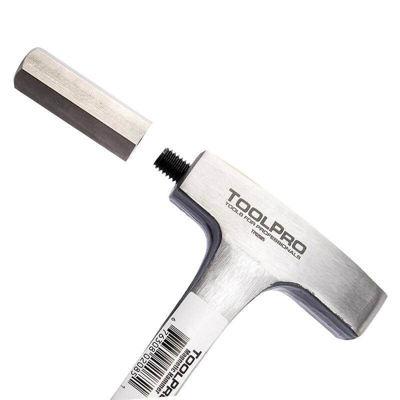 ToolPro 33 oz. Magnetic Hammer with Replaceable Head and 7 in. Comfort Grip - TP02085