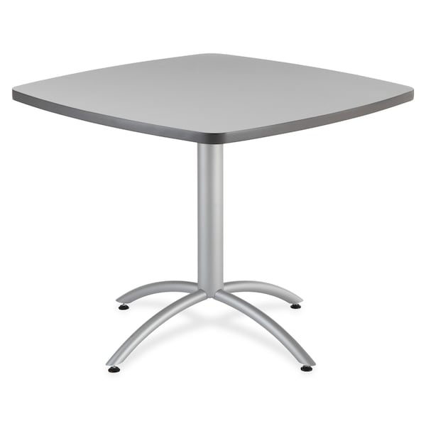 Cafeworks Square Cafe/Breakroom Table, Gray - 42" Square x 29"H, 42" W, 42" L, 29" H, Laminated Melamine Top - 65687