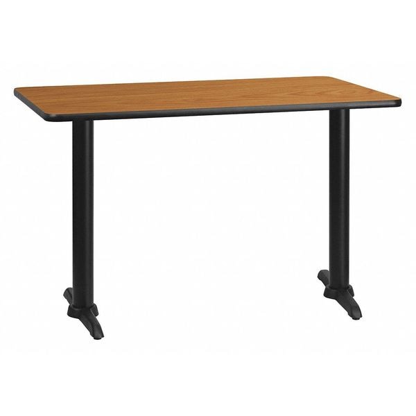 Flash Furniture Rectangle Natural Laminate Table, 30" W, 48" L, 31.125" H, Laminate Top, Wood Grain - XU-NATTB-3048-T0522-GG