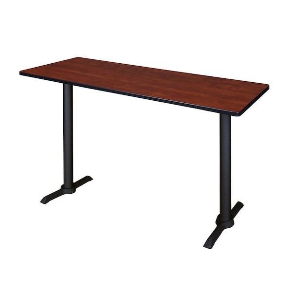 Cain Rectangle Cain Cafe Training Tables, 60 W, 24 L, 42 H, Wood|Metal Top, Cherry - MCTRCT6024CH