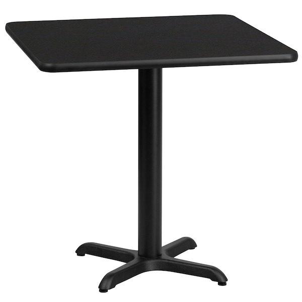 Flash Furniture Square Laminate Table Top, 30" W, 30" L, 31.125" H, Laminate Top, Wood Grain - XU-BLKTB-3030-T2222-GG