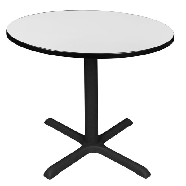 Regency Cain Square & Round Tables, 42 W, 42 L, 29 H, Wood, Metal Top, White - TB42RNDWH