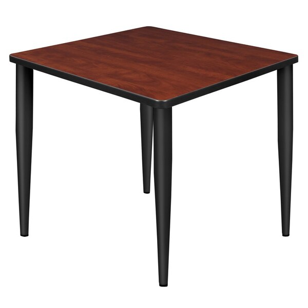 Regency Kahlo Square & Round Tables, 30 W, 30 L, 29 H, Wood, Metal Top, Cherry - TPL3030CHBK