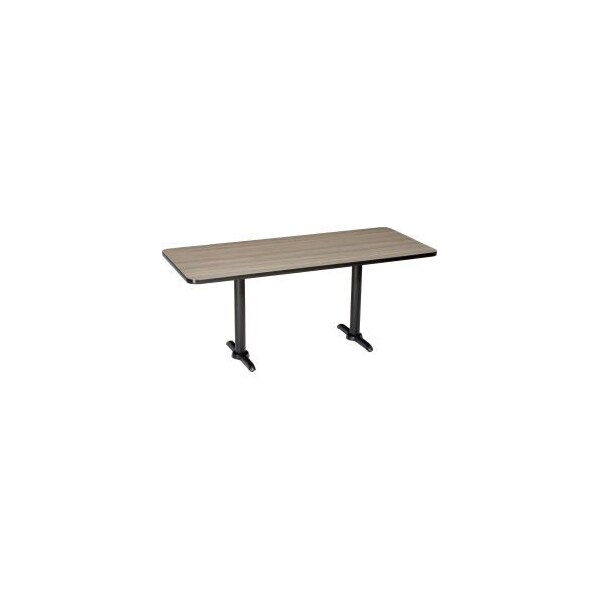 National Public Seating Interion Breakroom Table, 72Lx36Wx29H, Charcoal - 695846CL