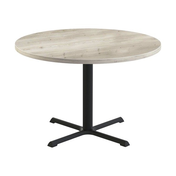 Special-T Table, Round, 42in Dia x 29in, Black Base/Aged Driftwood Top - SCTSTAR242BAD