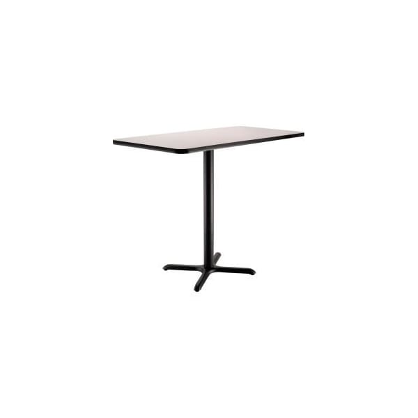 National Public Seating Interion Bar Height Breakroom Table, 48"L x 30"W x 42"H, Gray - 695851GY