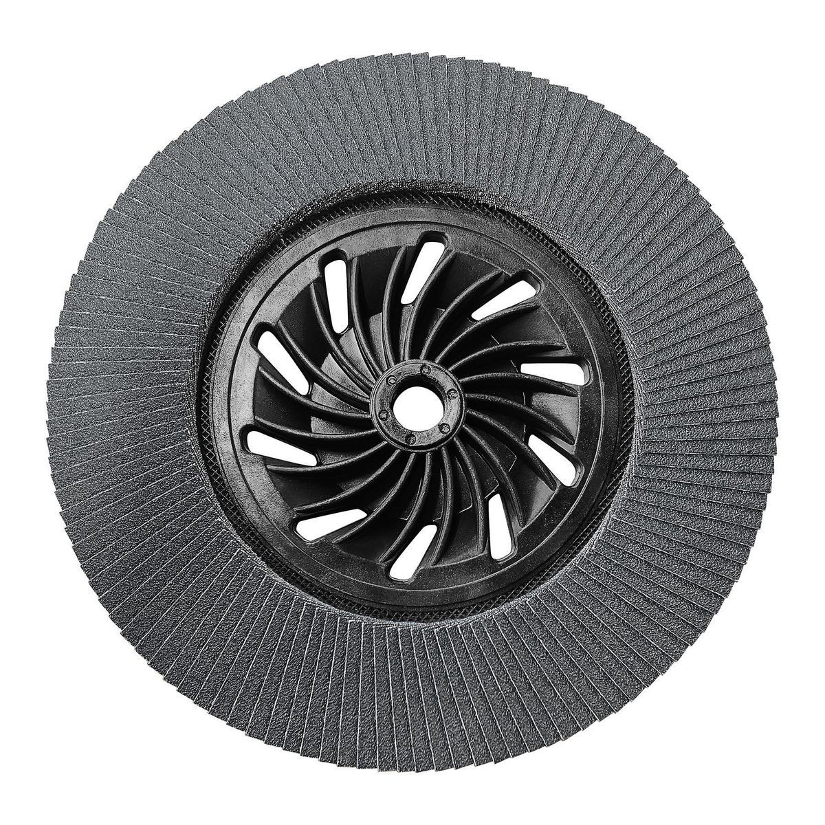 Bauer 7 pulgadas x 5/8 de pulgada -11 UNC 80 Granos Disco de Aletas Tipo 27 con respaldo de plástico y Grano de Zirconia - 58387