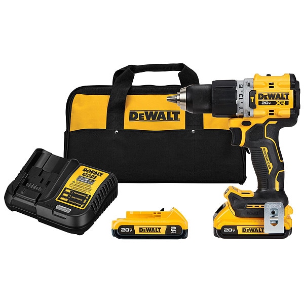 Dewalt Cordless Hammer Drill, 20V DC, 1/2" Chuck - DCD805D2