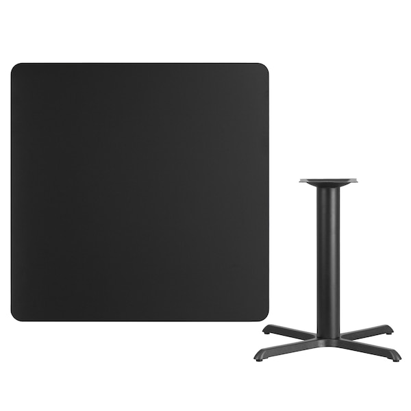 Flash Furniture Square Laminate Table Top, 42" W, 42" L, 31.125" H, Laminate Top, Wood Grain - XU-BLKTB-4242-T3333-GG