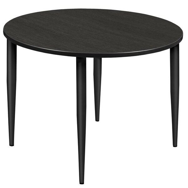 Regency Kahlo Square & Round Tables, 48 W, 48 L, 29 H, Wood, Metal Top, Ash Grey - TPL48RNDAGBK