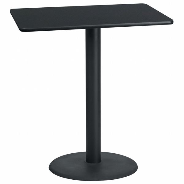 Flash Furniture Rectangle Laminate Table Top, 30" W, 42" L, 43.125" H, Laminate Top, Wood Grain - XU-BLKTB-3042-TR24B-GG