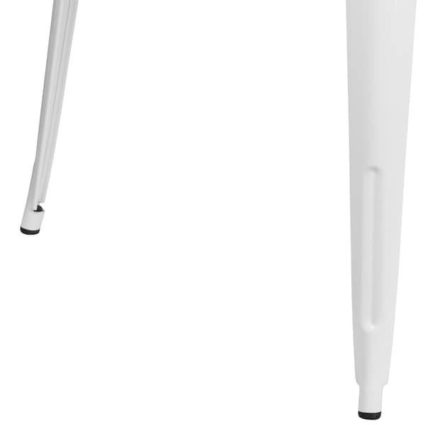 Flash Furniture Square 35.5" W, 35.5" L, 29.75" H, Metal Top, White - CH-51050-29-WH-GG