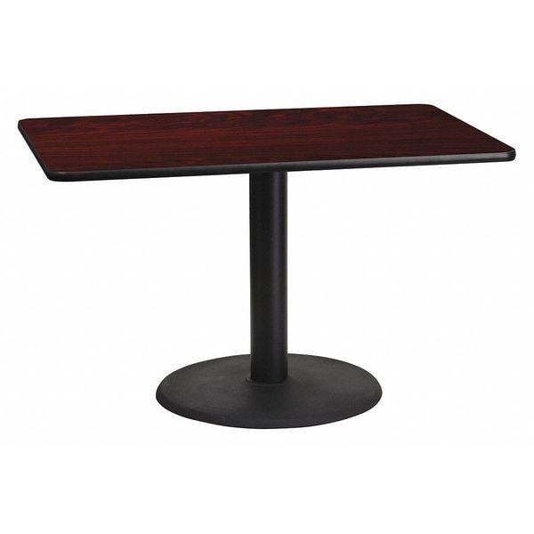 Flash Furniture Rectangle Laminate Table, 30" W, 48" L, 31.125" H, Laminate Top, Wood Grain - XU-MAHTB-3048-TR24-GG