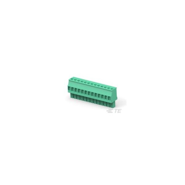 Te Connectivity Str Plug  3.81mm  Green  LH  13 posn - 1-1986375-3