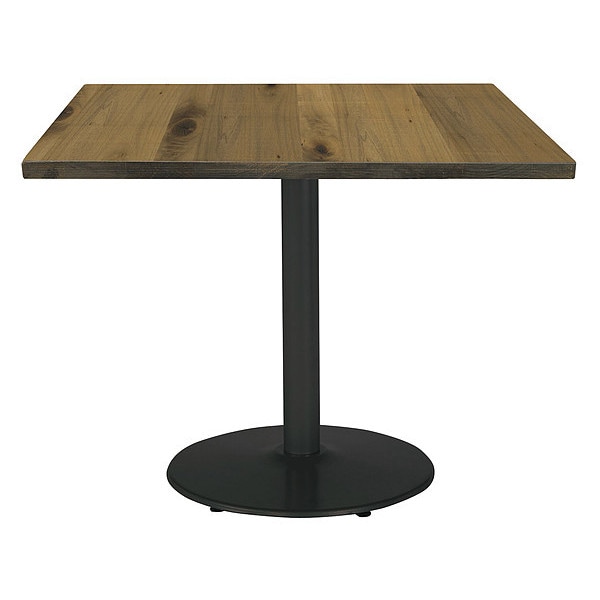 Kfi Square 42 W, 42 L, 29 H, Wood Top, Natural - T42SQ-B1922BK-LFT-NA