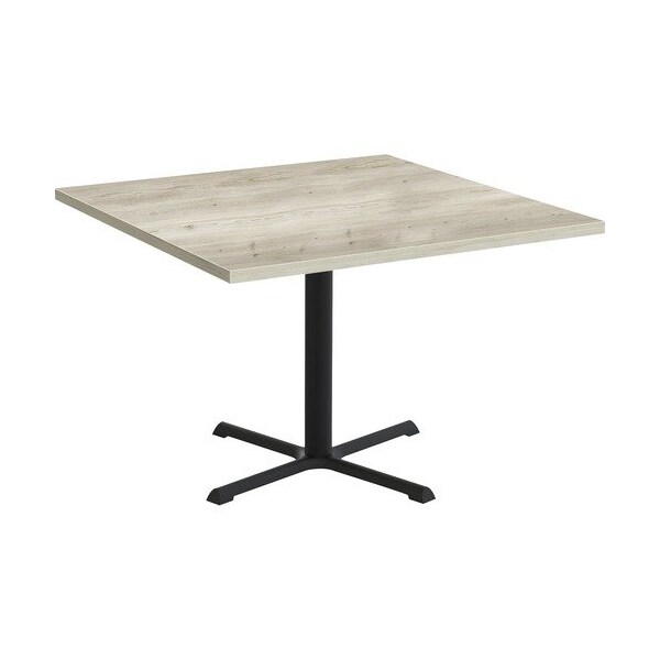 Special-T Table, Square, 42inx42inLx29in, Black Base/Aged Driftwood Top - SCTSTAR24242BAD