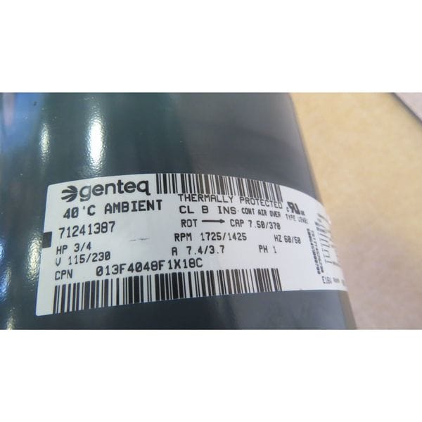 Berner Motor, 120/208,230V, 3/4 HP - 013F4048F1X18C