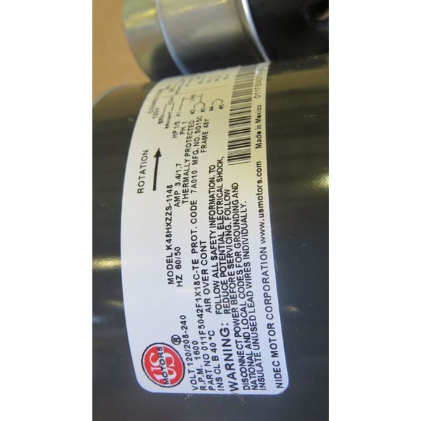 Berner Motor, 120/208-230V, 1/5 HP - 011F5042F1X18C-TE